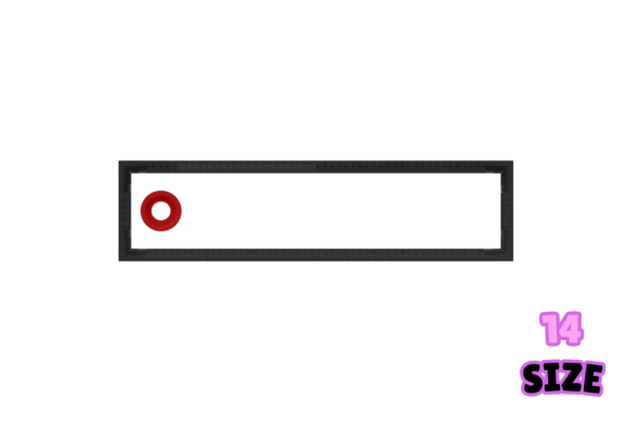 Rectangle Key Tag Embroidery Design
