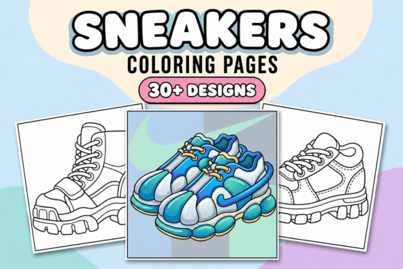 Sneakers Coloring Pages #1
