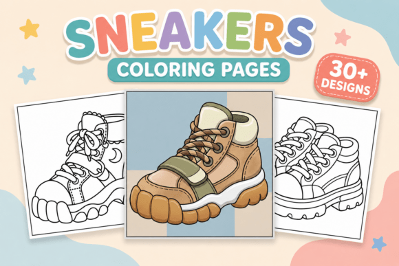 Sneakers Coloring Pages #2