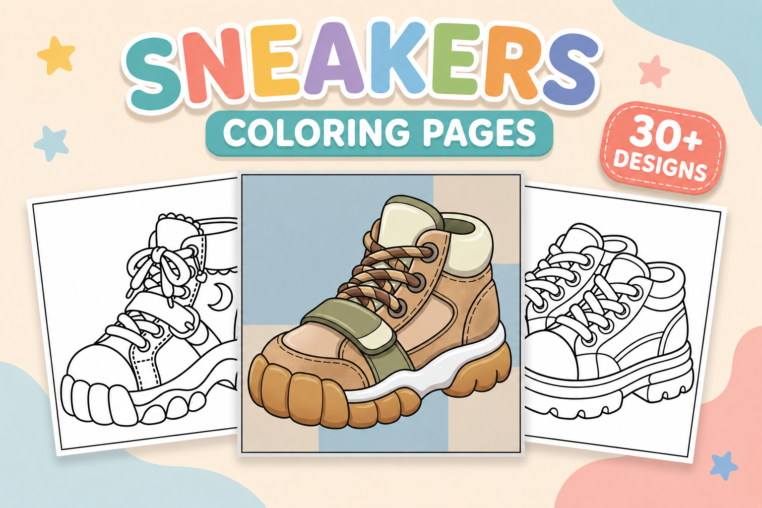 Sneakers Coloring Pages #2
