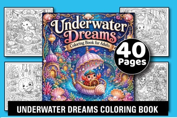 Underwater Dreams Coloring Book Adults
