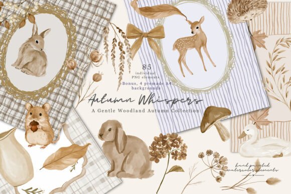Autumn Woodland Clipart Collection