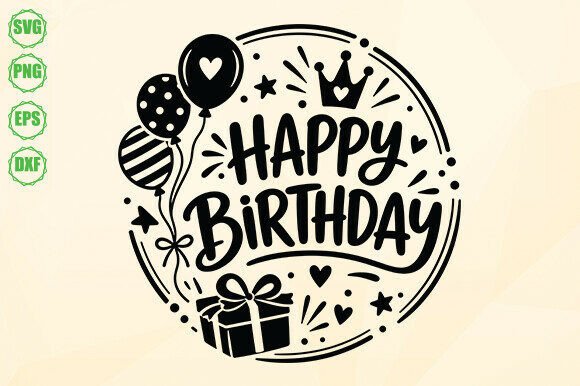 Happy Birthday Svg