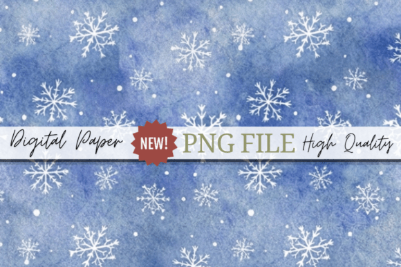 Light Blue Snowflake Digital Paper