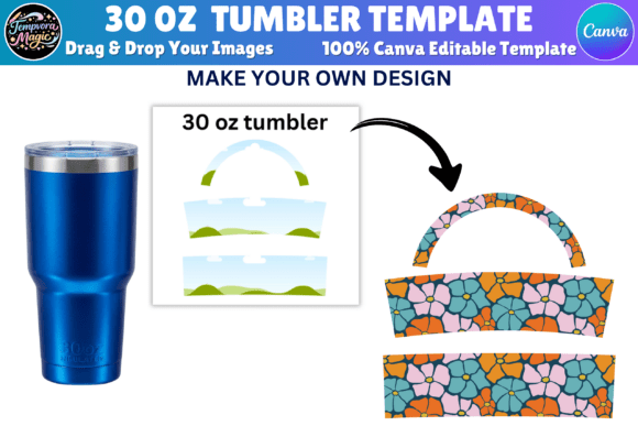 30oz Tumbler Editable Canva Template