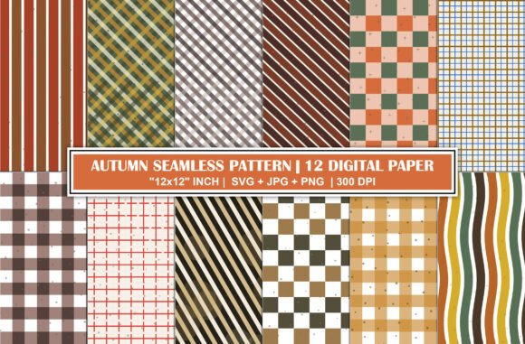 Autumn Digital Paper Background Bundle