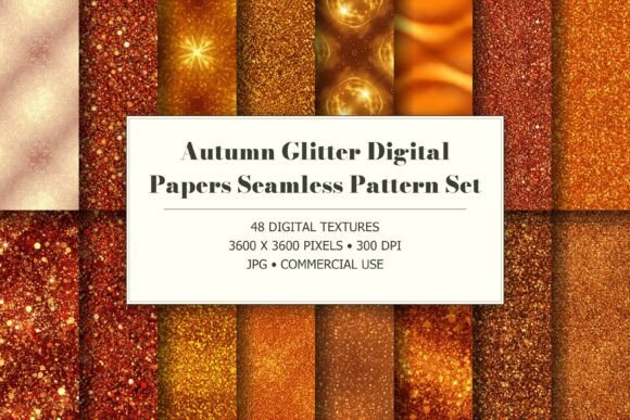 Autumn Glitter Seamless Textures
