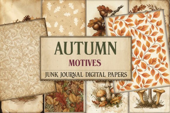 Autumn Motives Junk Journal Pages