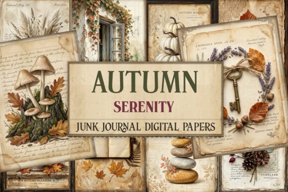 Autumn Serenity Junk Journal Paper