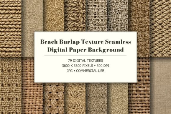 Beach Burlap Seamless Digital Textures
