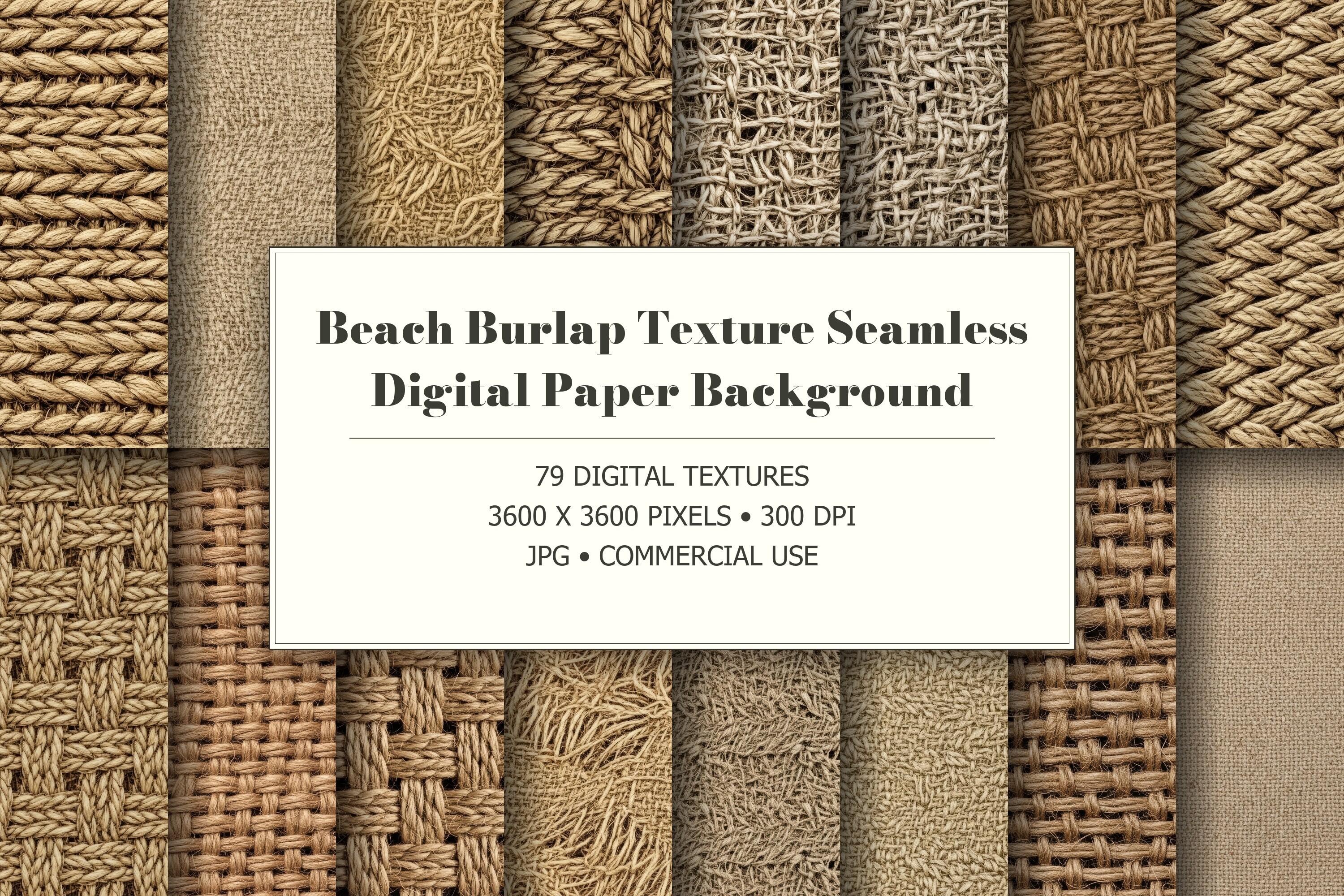 Beach Burlap Seamless Digital Textures