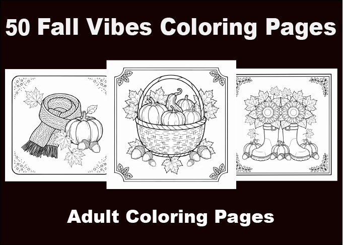 Bold and Easy Fall Vibes Coloring Pages