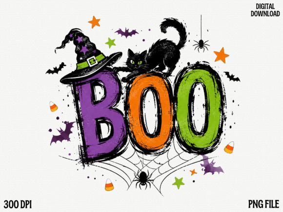 Boo Halloween Ghost PNG, Cute Spooky Sub