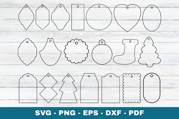 Christmas Gift Tag Template SVG PNG
