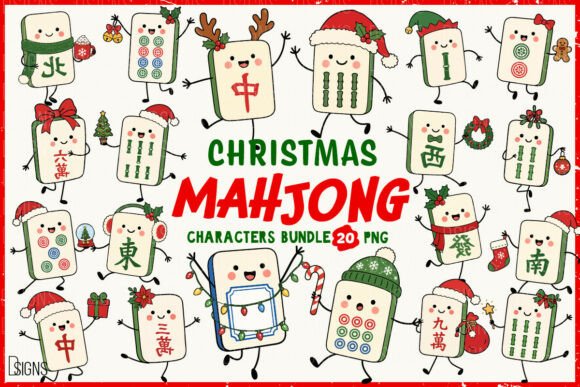 Christmas Mahjong Cute Characters Bundle