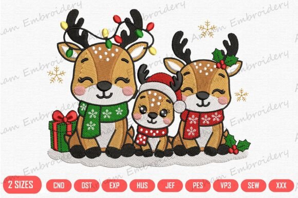 Christmas Reindeer Family