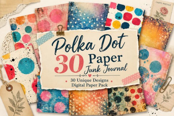 Colorful Abstract Grunge Digital Papers