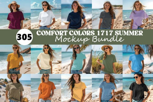 Comfort Colors 1717 Summer Mockup Bundle