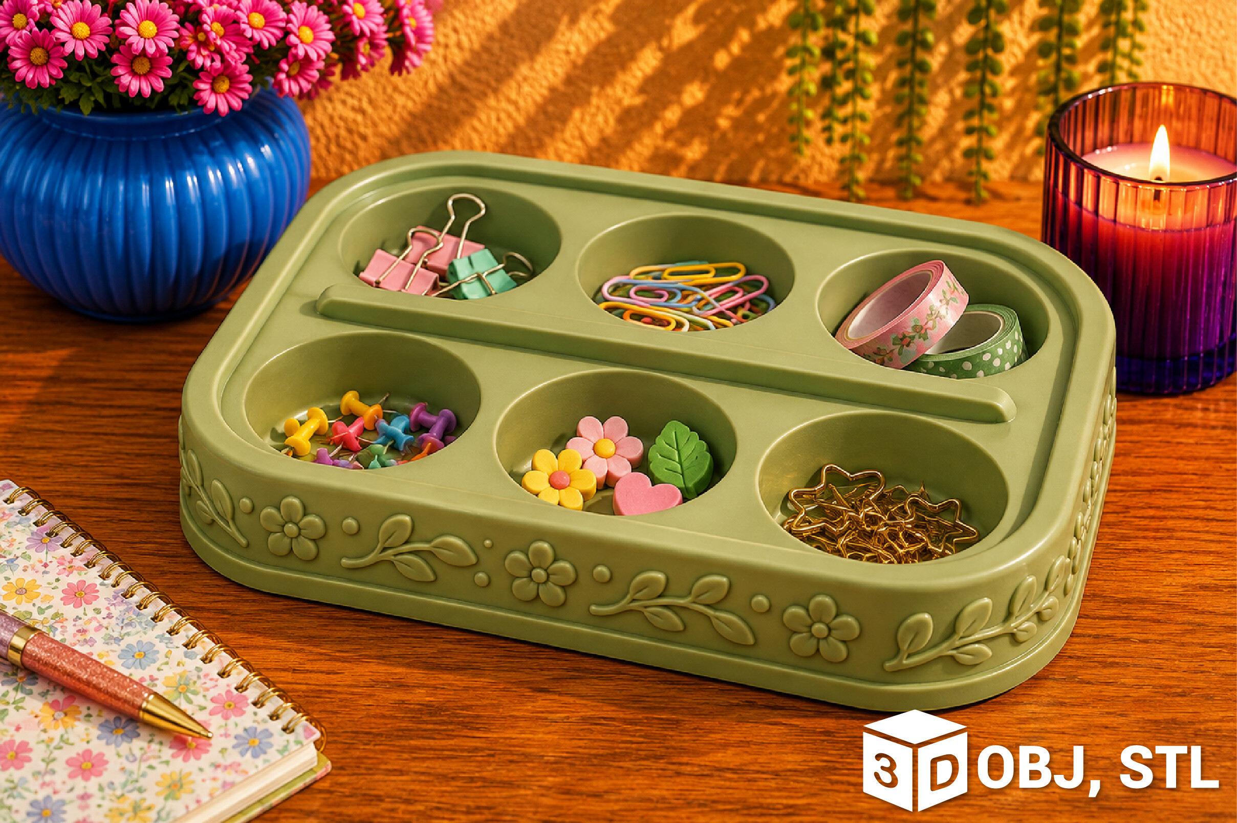 Cup Holder Tray 3D Print STL File - Image 2