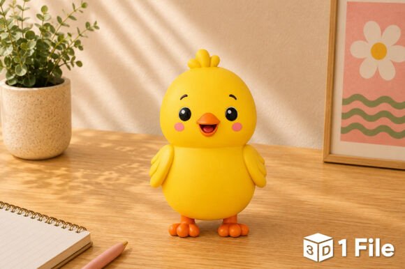 Cute Chick 3D Model STL File