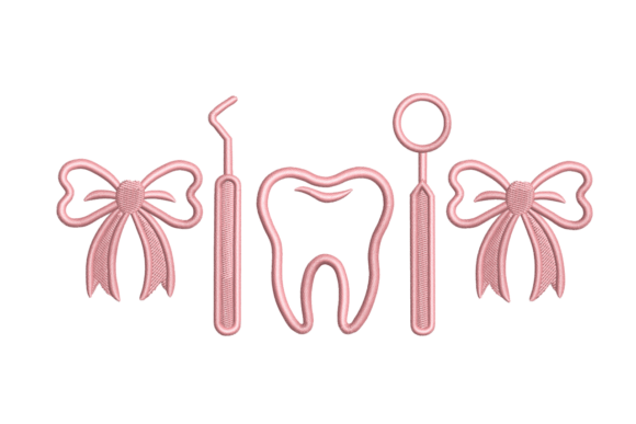 Cute Dental Tools Tooth Bow