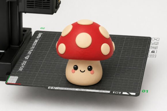 Cute Mushroom 3D Print STL File - Image 2
