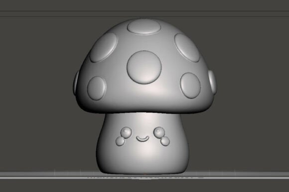 Cute Mushroom 3D Print STL File - Image 3
