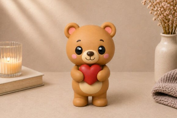 Cute Teddy Bear 3D Print STL + OBJ Model for Decor & Gifts - Image 2
