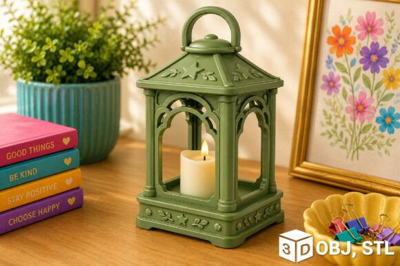Halloween Pumpkin Candle Holder STL – 3D Printable Fall Decor Model - Image 16