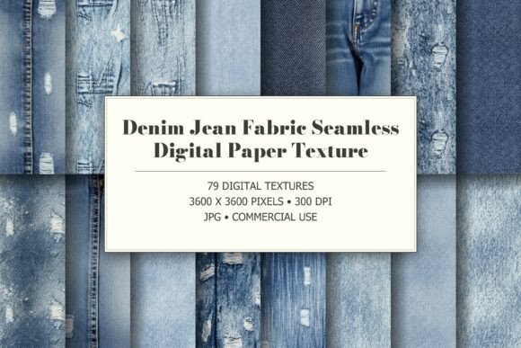 Denim Jean Fabric Digital Textures