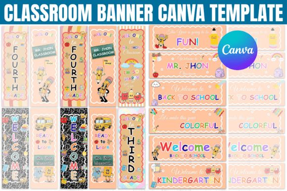 Editable Classroom Banner Canva Template - Printable