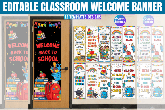 Editable Classroom Welcome Banner - Printable
