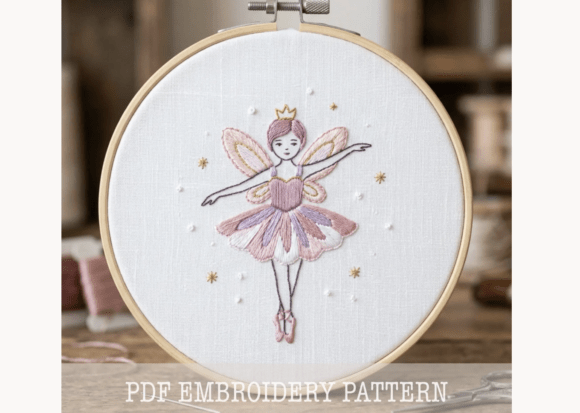Fairy Ballerina Embroidery Pattern