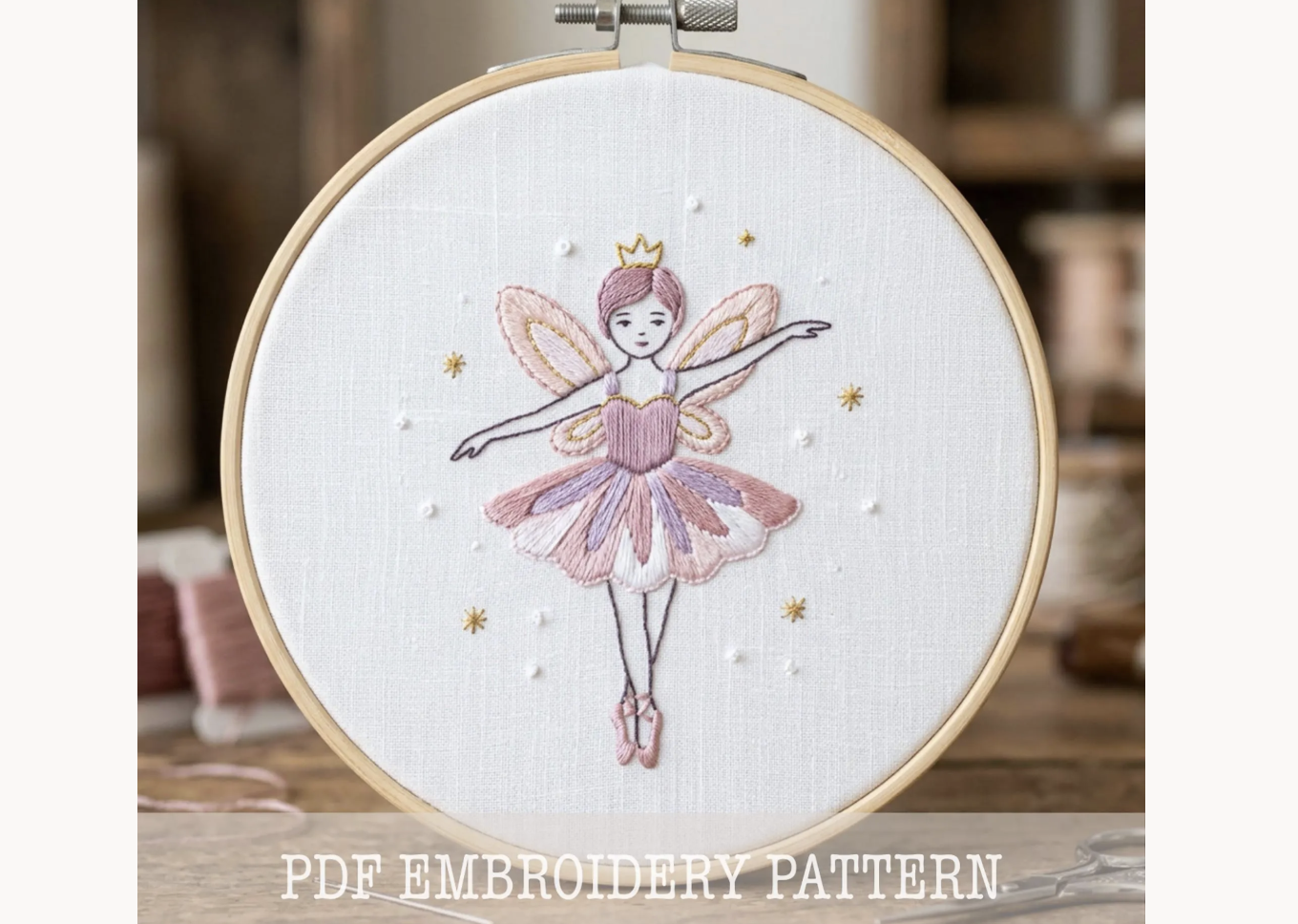 Fairy Ballerina Embroidery Pattern