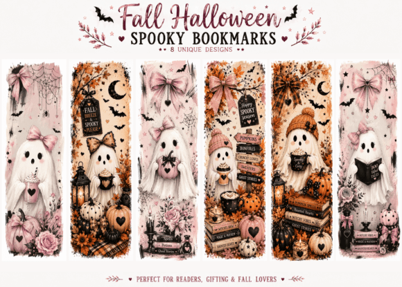 Fall Halloween Spooky Bookmark Gráfico Artesanato Por Printable Design Store