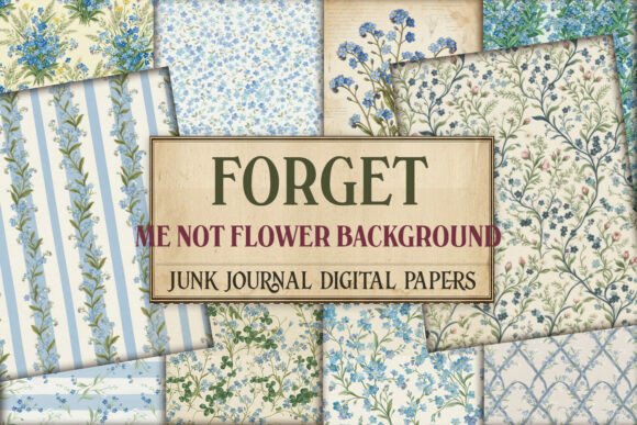 Forget Me Not Flower Background Pages