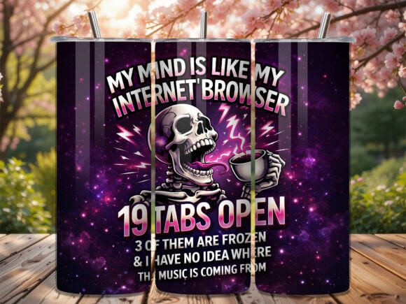 Funny Skeleton Browser PNG Tumbler