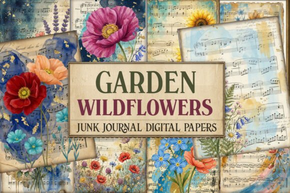 Garden Wildflowers Junk Journal Pages