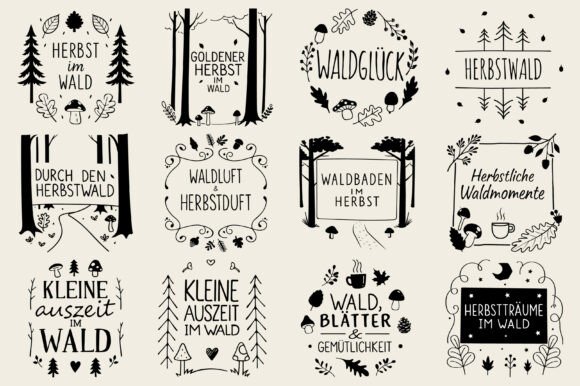 German Wald & Herbst SVG Bundle