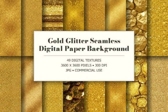 Gold Glitter Seamless Textures