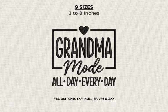 Grandma Mode Machine Embroidery Design