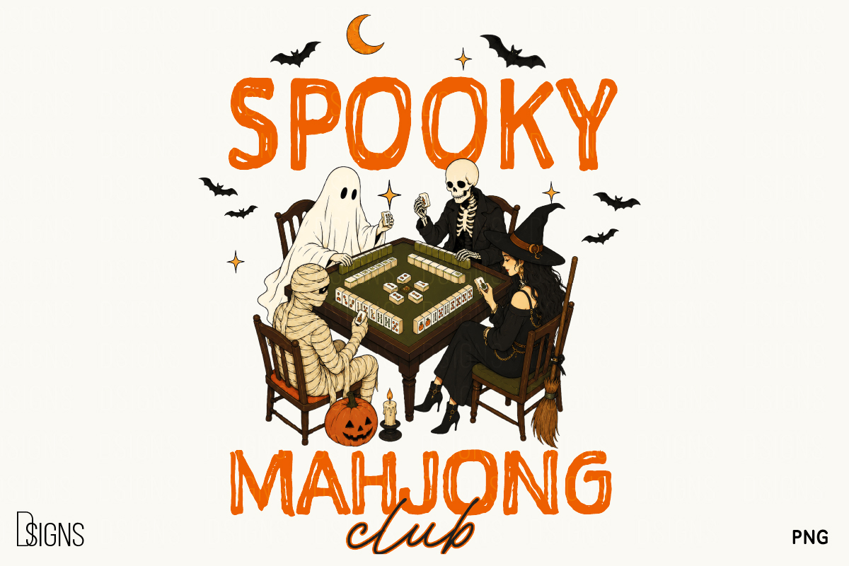 Halloween Spooky Mahjong Club PNG