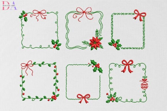 Holly, Bow & Ornament Frames