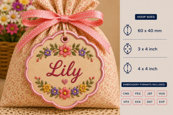 ITH Blank Scalloped Circle Tag
