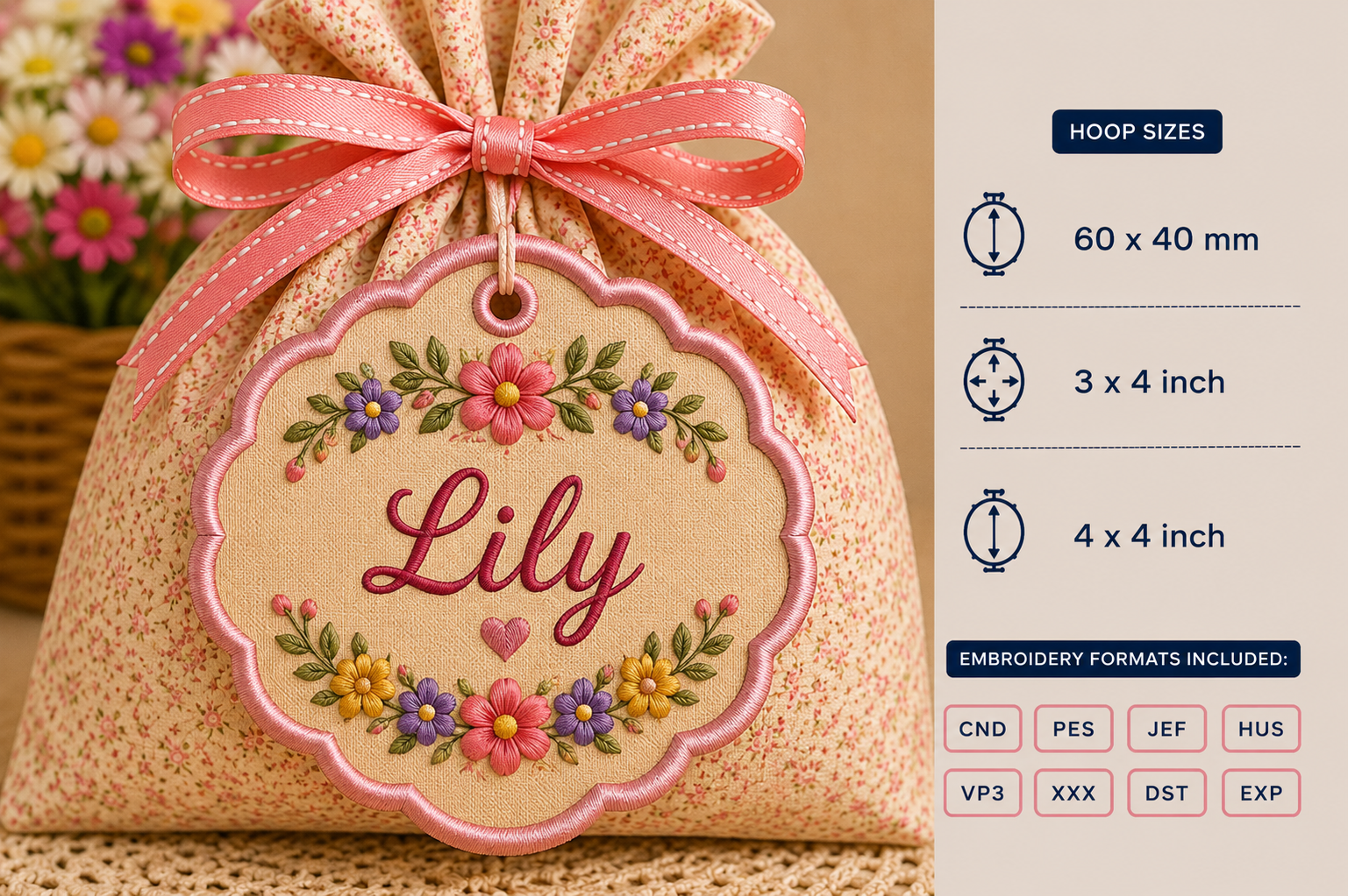ITH Blank Scalloped Circle Tag