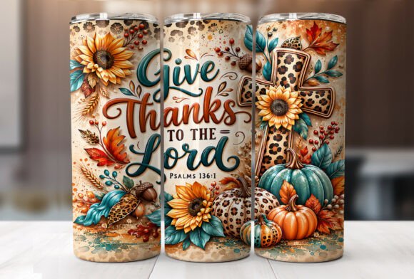 Leopard Fall Christian 20oz Tumbler Wrap Graphic Tumbler Wraps By Begum Creation