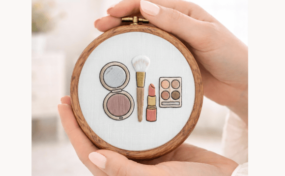 Makeup Essentials Set Embroidery Pattern