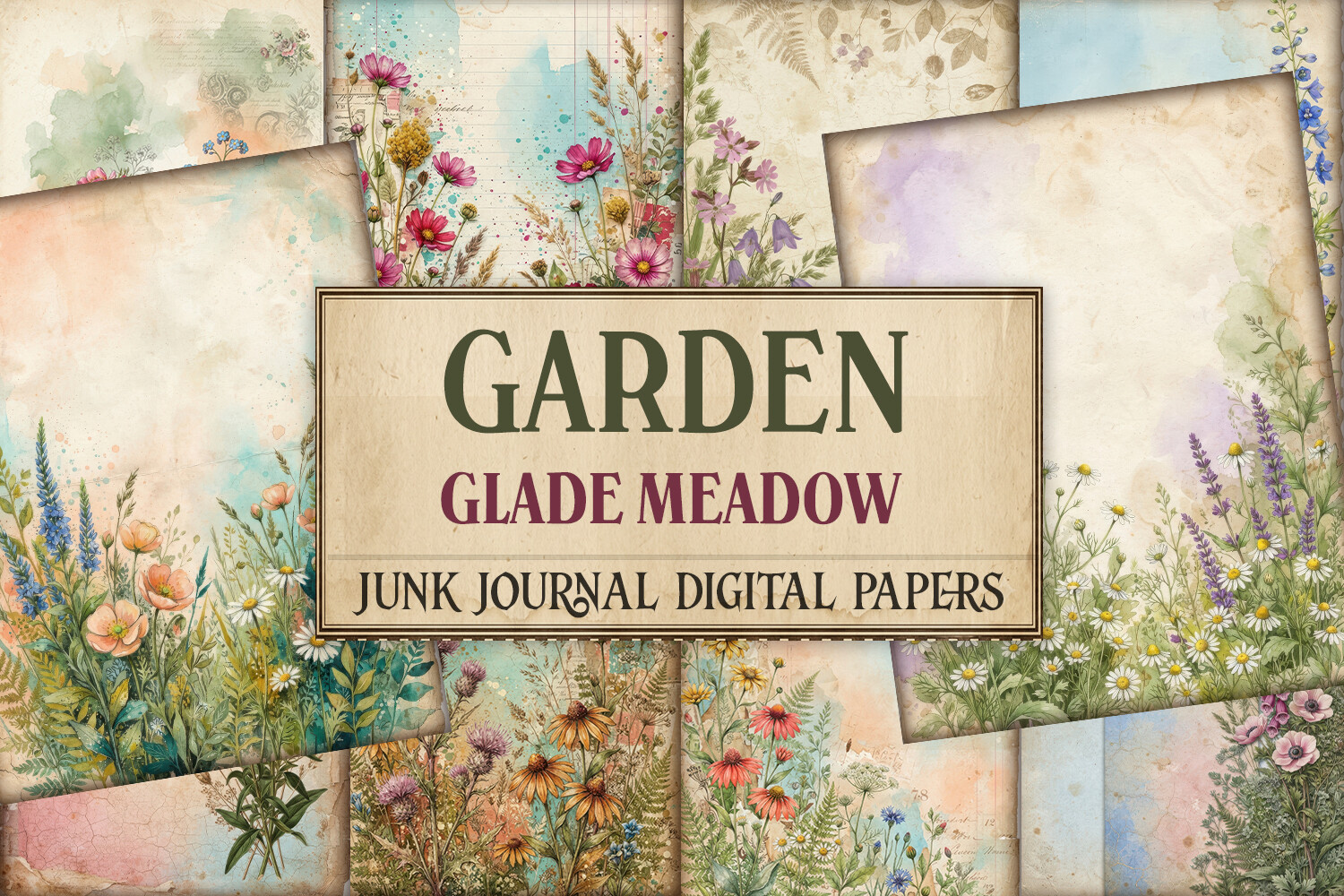 Meadow Glade Wildflower Junk Journal