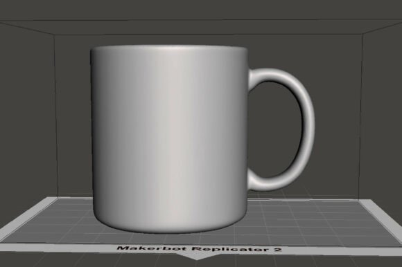 Modern Coffee Cup 3D Printable Mug Model – STL & OBJ Download - Image 3