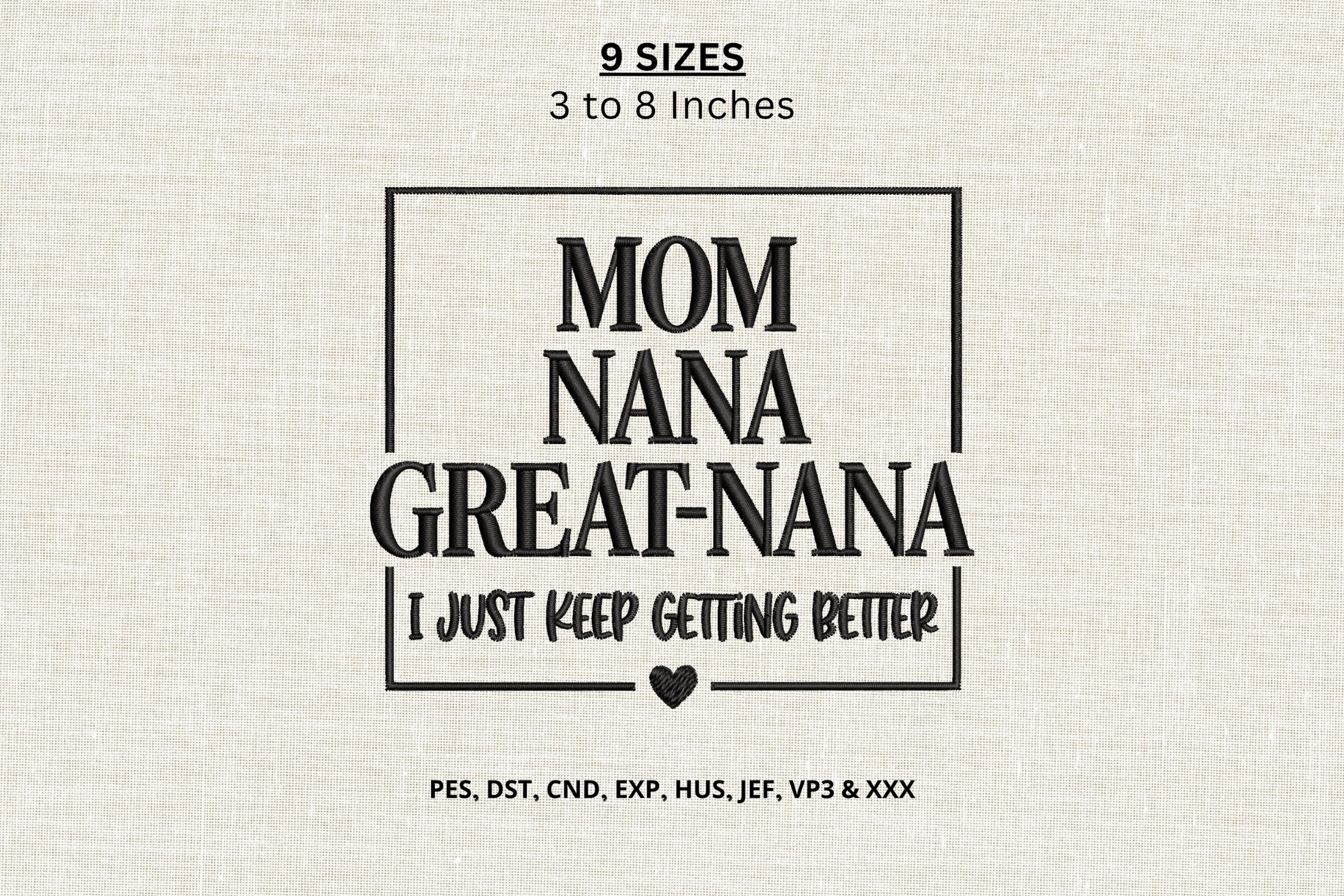 Mom Nana Great Nana Machine Embroidery